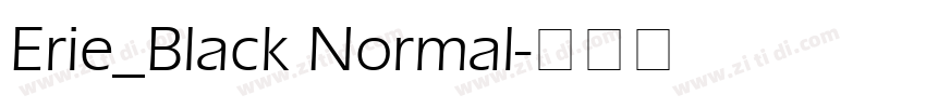 Erie_Black Normal字体转换